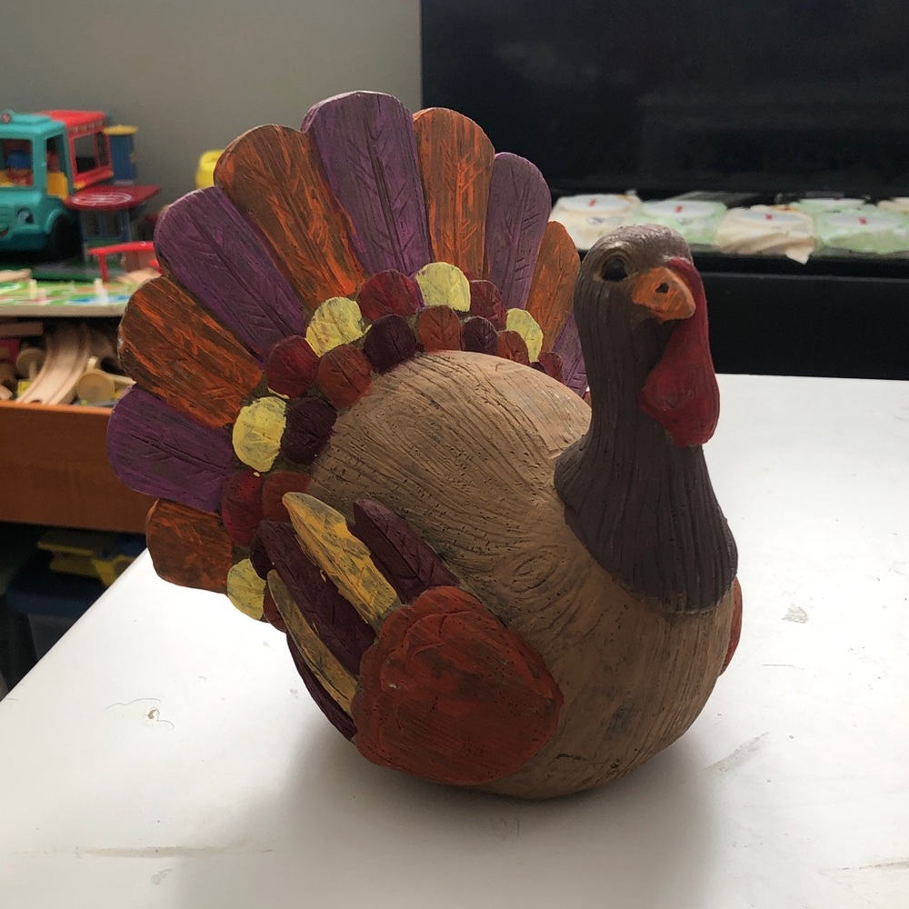 🥧 Handcrafted Wooden Turkey Figurine by Me